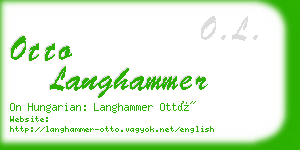 otto langhammer business card